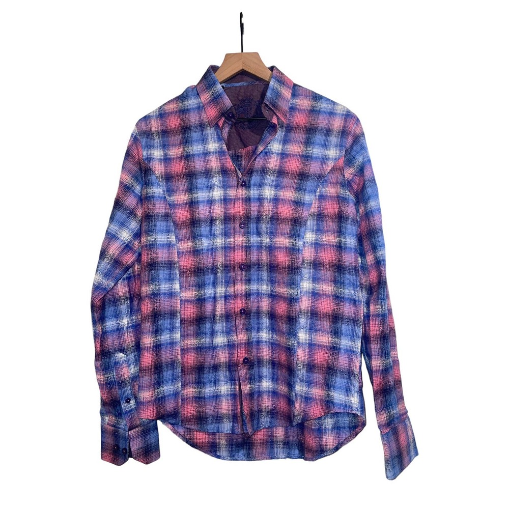 Eight X Long Sleeve Button Down Plaid Men's Size Small
